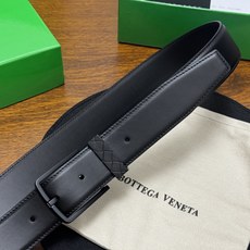 BOTTEGA VENETA 3.5cm 黑Intreccio LooP编织圆环腰带,手工新款牛 BOTTEGA VENETA 3.5cm 黑Intreccio LooP编织圆环腰带,手工新款牛