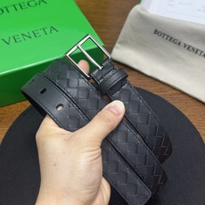 BOTTEGA VENETA 2.5cm 黑Intrecciato Piccolo编织皮革腰带, BOTTEGA VENETA 2.5cm 黑Intrecciato Piccolo编织皮革腰带,