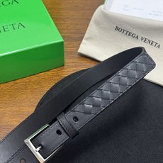 BOTTEGA VENETA 2.5cm 黑Intrecciato Piccolo编织皮革腰带, BOTTEGA VENETA 2.5cm 黑Intrecciato Piccolo编织皮革腰带,