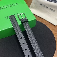 BOTTEGA VENETA 2.5cm 黑Intrecciato Piccolo编织皮革腰带, BOTTEGA VENETA 2.5cm 黑Intrecciato Piccolo编织皮革腰带,