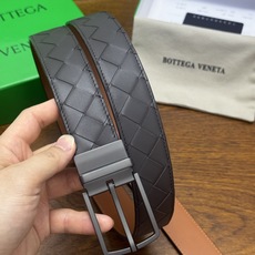 BOTTEGA VENETA 3.5cm 咖啡/棕色底 Intrecciato编织皮革双面腰带,金属可旋转搭 BOTTEGA VENETA 3.5cm 咖啡/棕色底 Intrecciato编织皮革双面腰带,金属可旋转搭