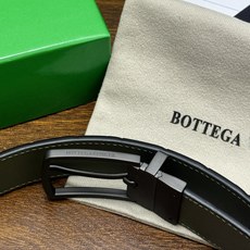 BOTTEGA VENETA 3.5cm 黑色/鳄鱼绿底 Intrecciato编织皮革双面腰带,金属可旋转 BOTTEGA VENETA 3.5cm 黑色/鳄鱼绿底 Intrecciato编织皮革双面腰带,金属可旋转