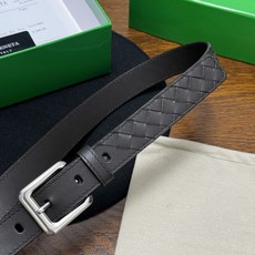 BOTTEGA VENETA 2.5cm 咖啡 Intrecciato Piccolo编织腰带,牛皮皮革手工编织 BOTTEGA VENETA 2.5cm 咖啡 Intrecciato Piccolo编织腰带,牛皮皮革手工编织
