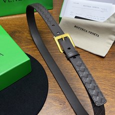 BOTTEGA VENETA 2.5cm 咖啡 Intrecciato Piccolo编织腰带,牛皮皮革手工编织 BOTTEGA VENETA 2.5cm 咖啡 Intrecciato Piccolo编织腰带,牛皮皮革手工编织