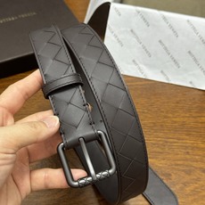 BOTTEGA VENETA 3.0cm 咖啡 Intrecciato编织牛皮革腰带,金属搭扣爪扣开合配色饰面 BOTTEGA VENETA 3.0cm 咖啡 Intrecciato编织牛皮革腰带,金属搭扣爪扣开合配色饰面