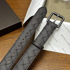 BOTTEGA VENETA 3.0cm 咖啡 Intrecciato编织牛皮革腰带,金属搭扣爪扣开合配色饰面 BOTTEGA VENETA 3.0cm 咖啡 Intrecciato编织牛皮革腰带,金属搭扣爪扣开合配色饰面
