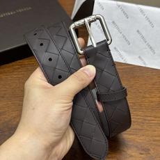 BOTTEGA VENETA 3.0cm 咖啡 Intrecciato编织牛皮革腰带,金属搭扣爪扣开合配色饰面 BOTTEGA VENETA 3.0cm 咖啡 Intrecciato编织牛皮革腰带,金属搭扣爪扣开合配色饰面