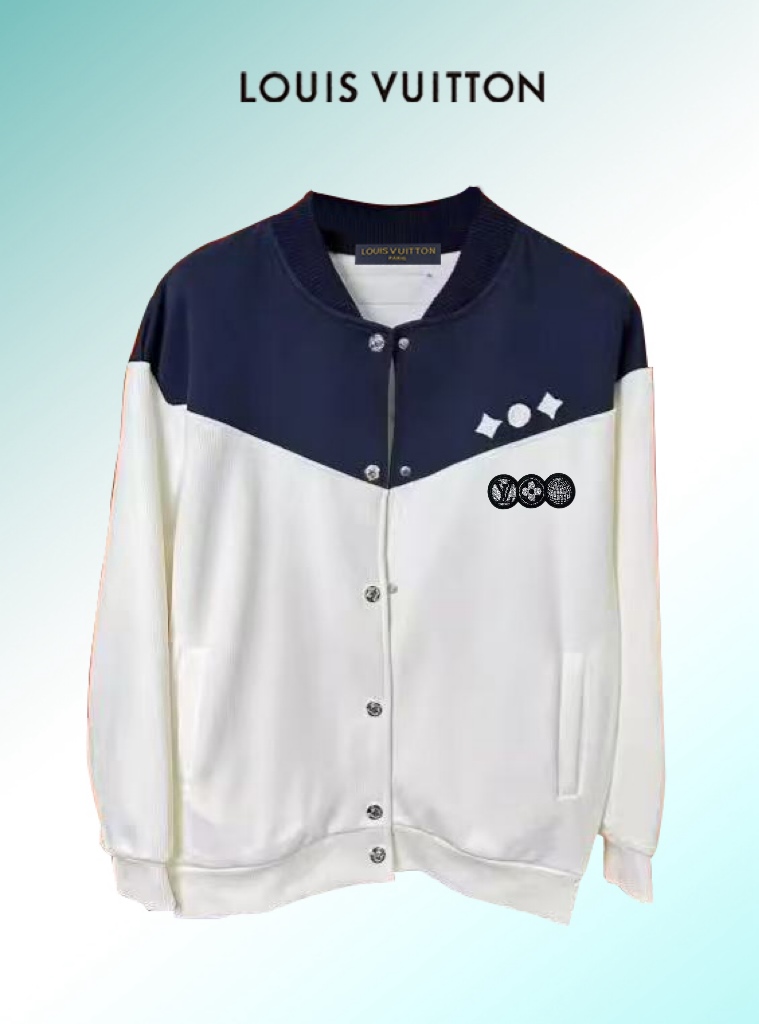 P240 Lv/Louis Vuitton Uniforme de béisbol roscado con bloques de color Talla: L ~ 5XL Adecuado para hombres y mujeres, …