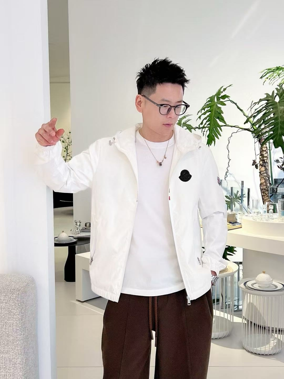 Moncler 2025SS Men's Jacket with Hidden Hood - Breathable, High-Quality