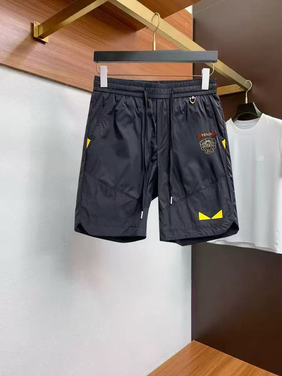 P100 Fendi Pantalones cortos de hombre de verano 2026 nueva temporada, tela de alta costura transpirable, elástica y mu…