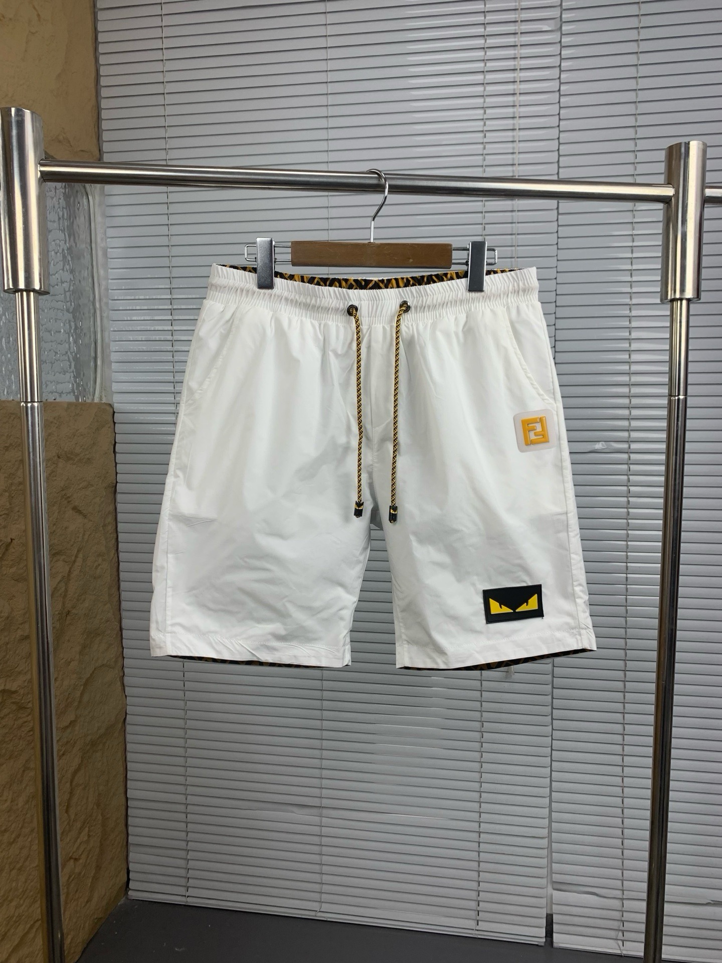 P130 Fendi 2026 nueva colección de verano pantalones cortos casuales para hombre, reversibles, tejido de alta calidad t…