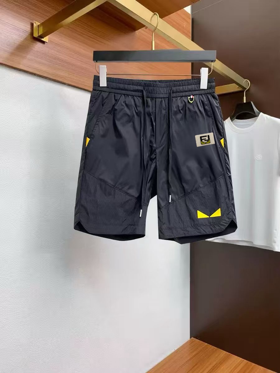P100 Fendi Pantalones cortos de hombre de verano 2026 nueva temporada, tela de alta costura transpirable, elástica y mu…