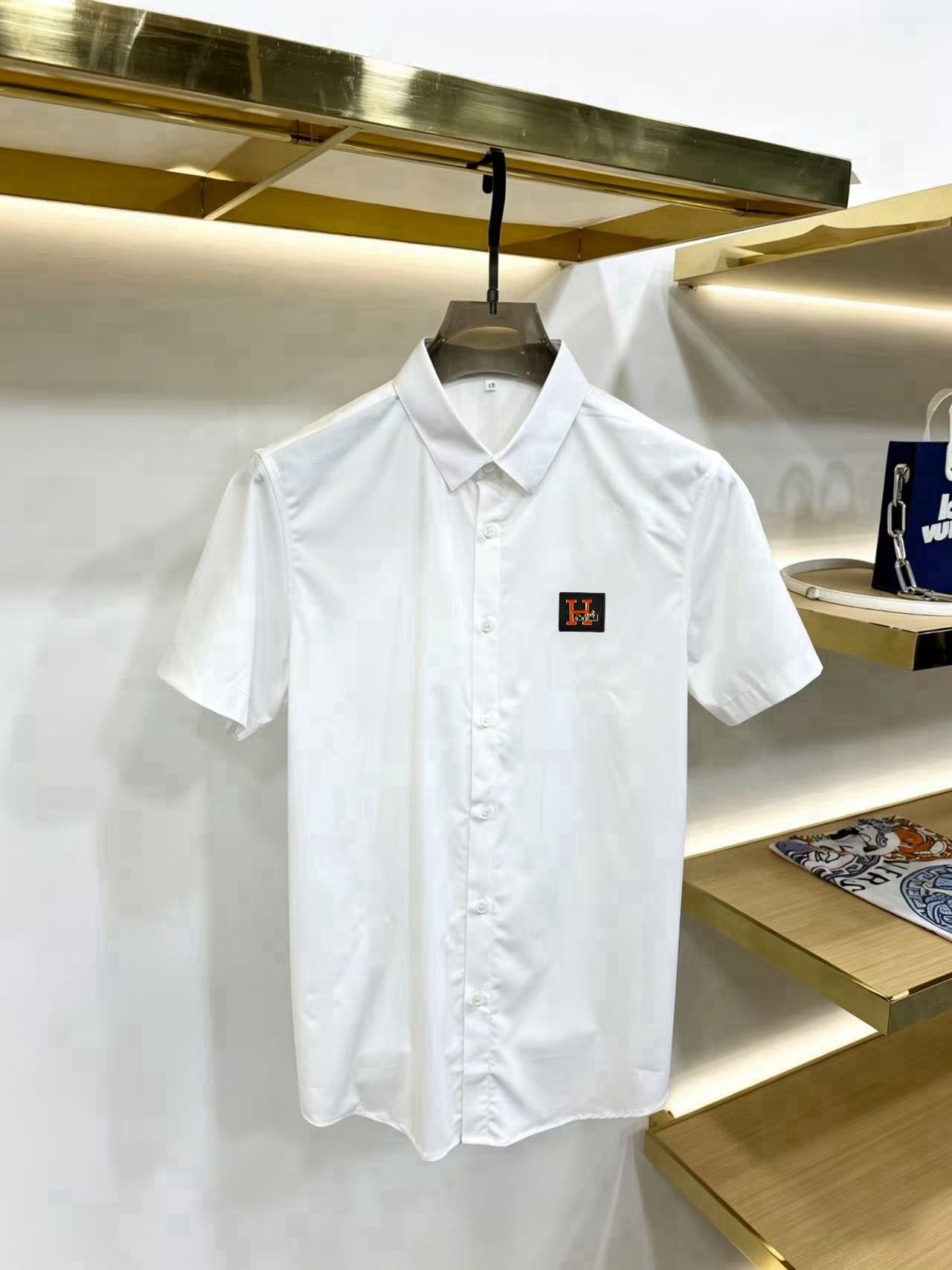 P120 Hermès colección de camisetas de manga corta más reciente de la web oficial de primavera/verano, selección de tela…