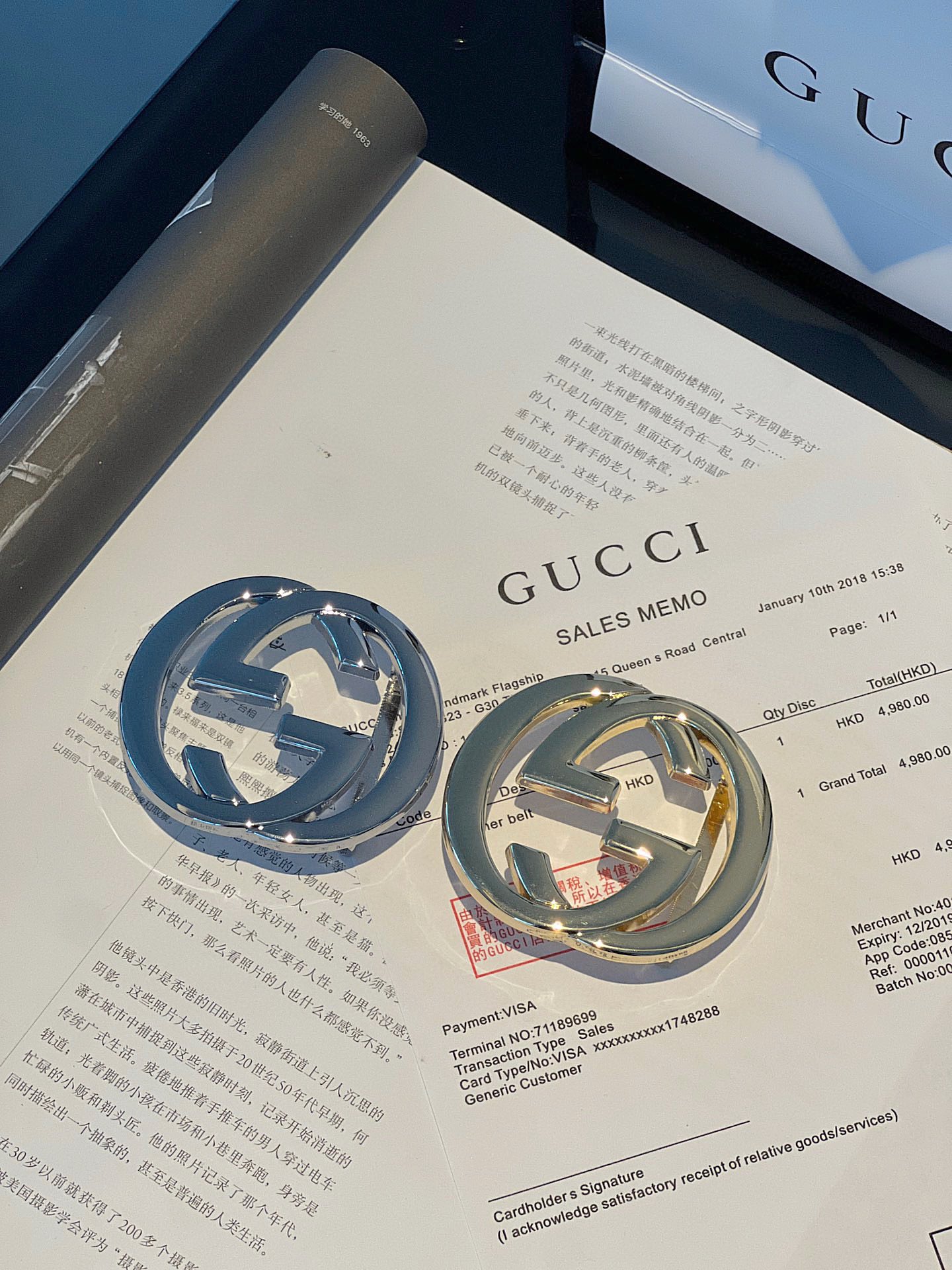 互扣式双 G 带扣腰带,落马衔扣装饰细节,宽 4 厘米,意大利精湛工艺与创新风格融合 2