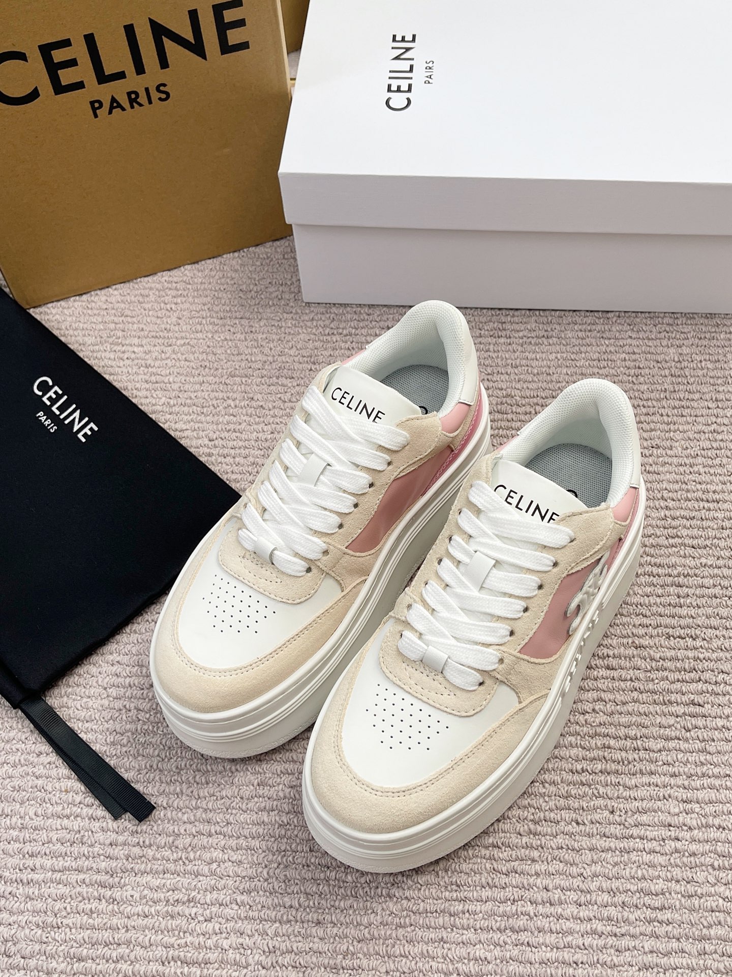 Кроссовки на платформе Celine