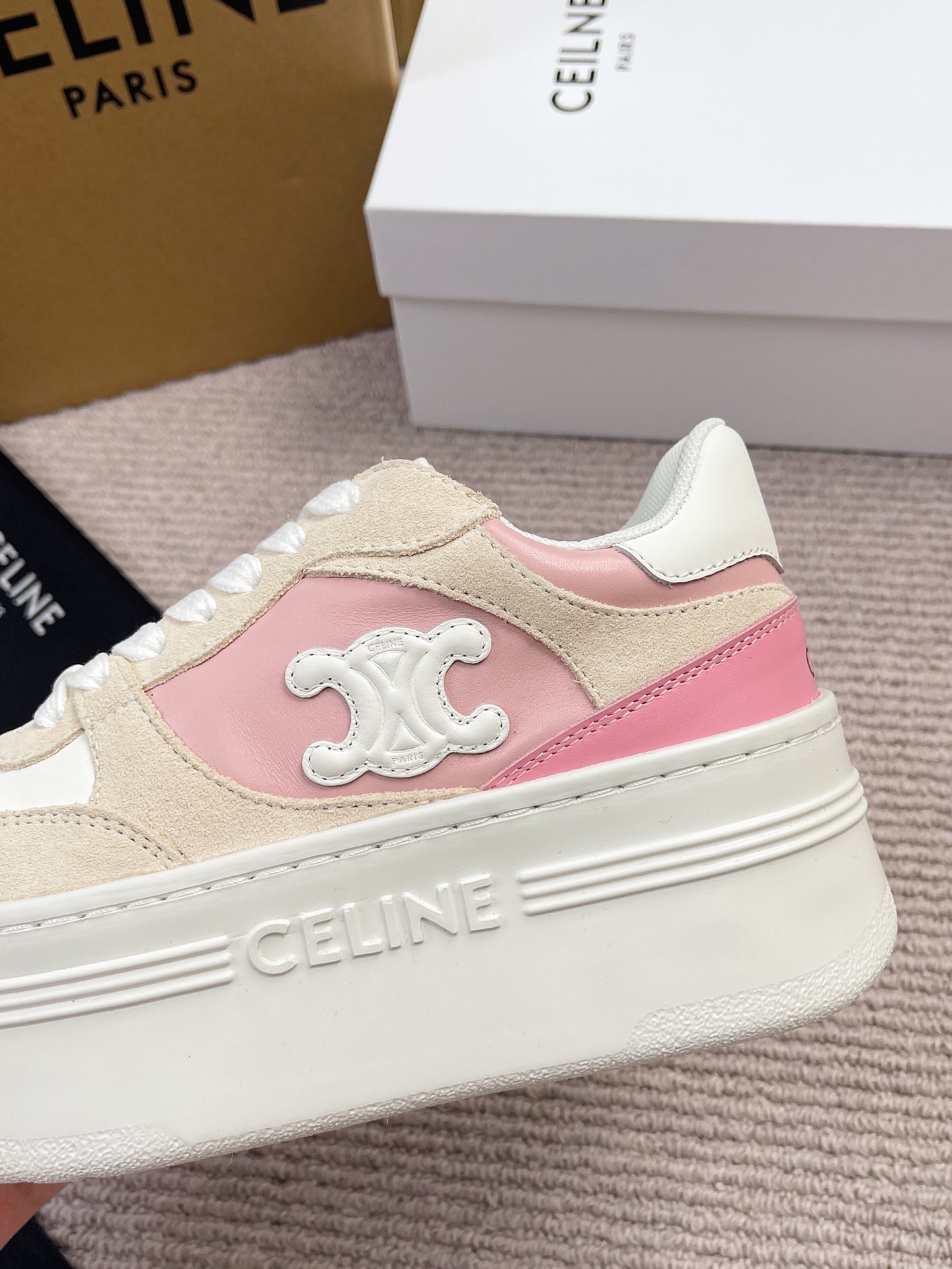 Кроссовки на платформе Celine