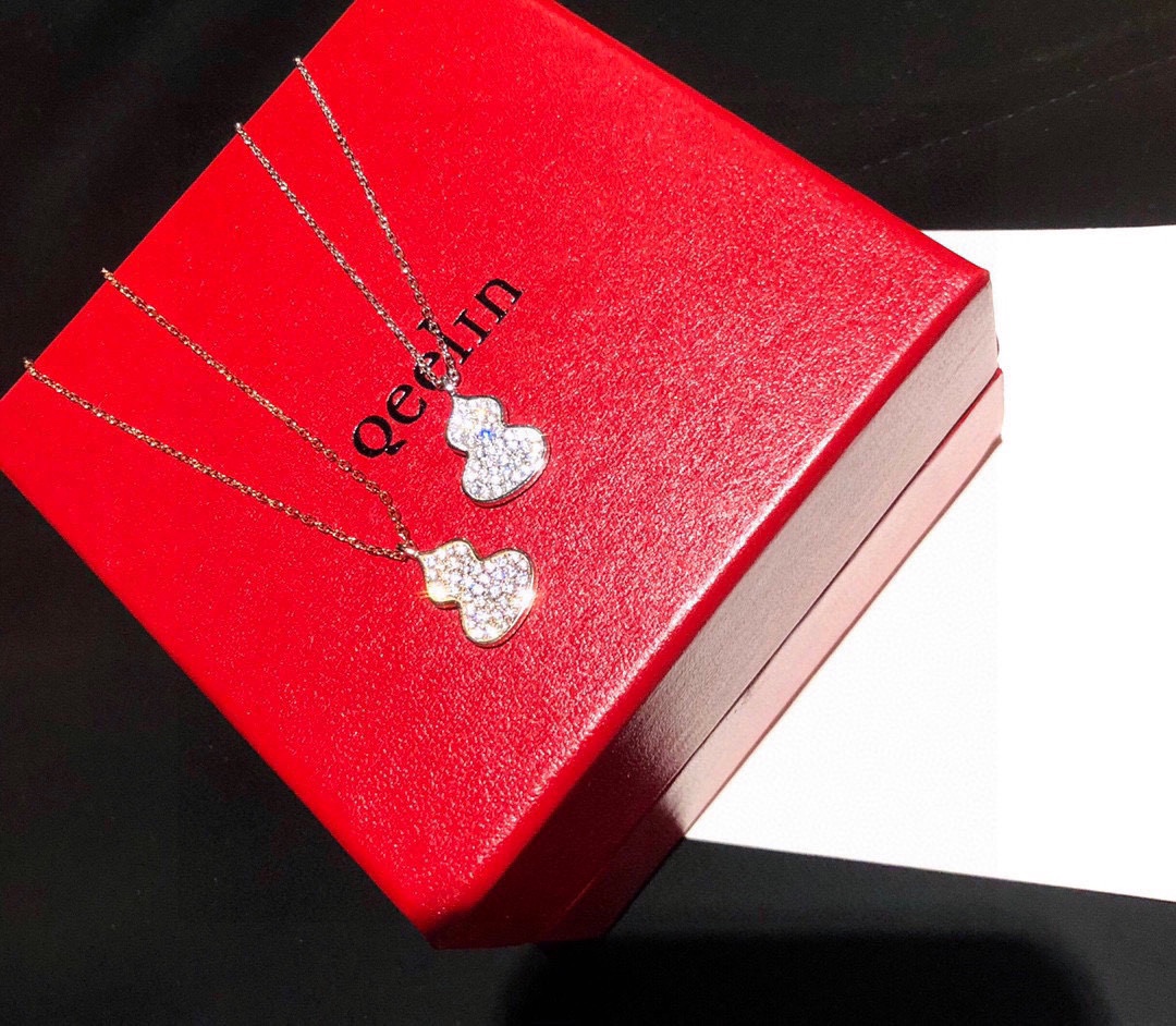 👑🆕 大牌 超多明星同款 麒麟 葫芦“福禄”满钻 项链 寓意双全，带葫芦填好运 高端定制925纯银镶嵌 