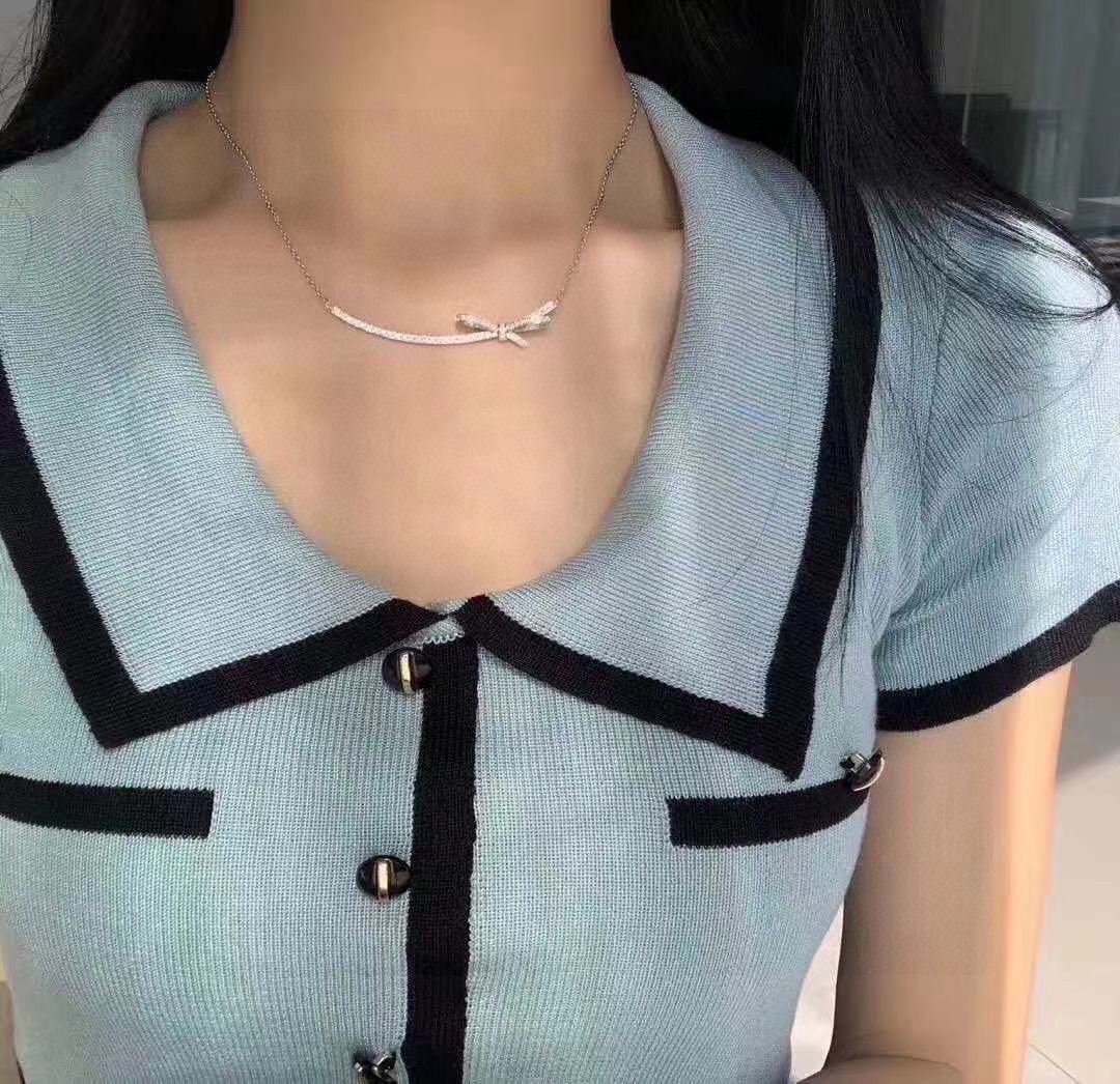 👑Chanel 香奈儿项链 蝴蝶结项链🎀 香奶奶家高级珠宝系列，专柜很火爆。非常nice，精致别致，上身