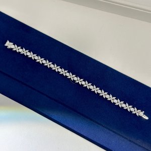 Tiffany&Co. Jewelry Bracelet High Quality Online Platinum Set With Diamonds