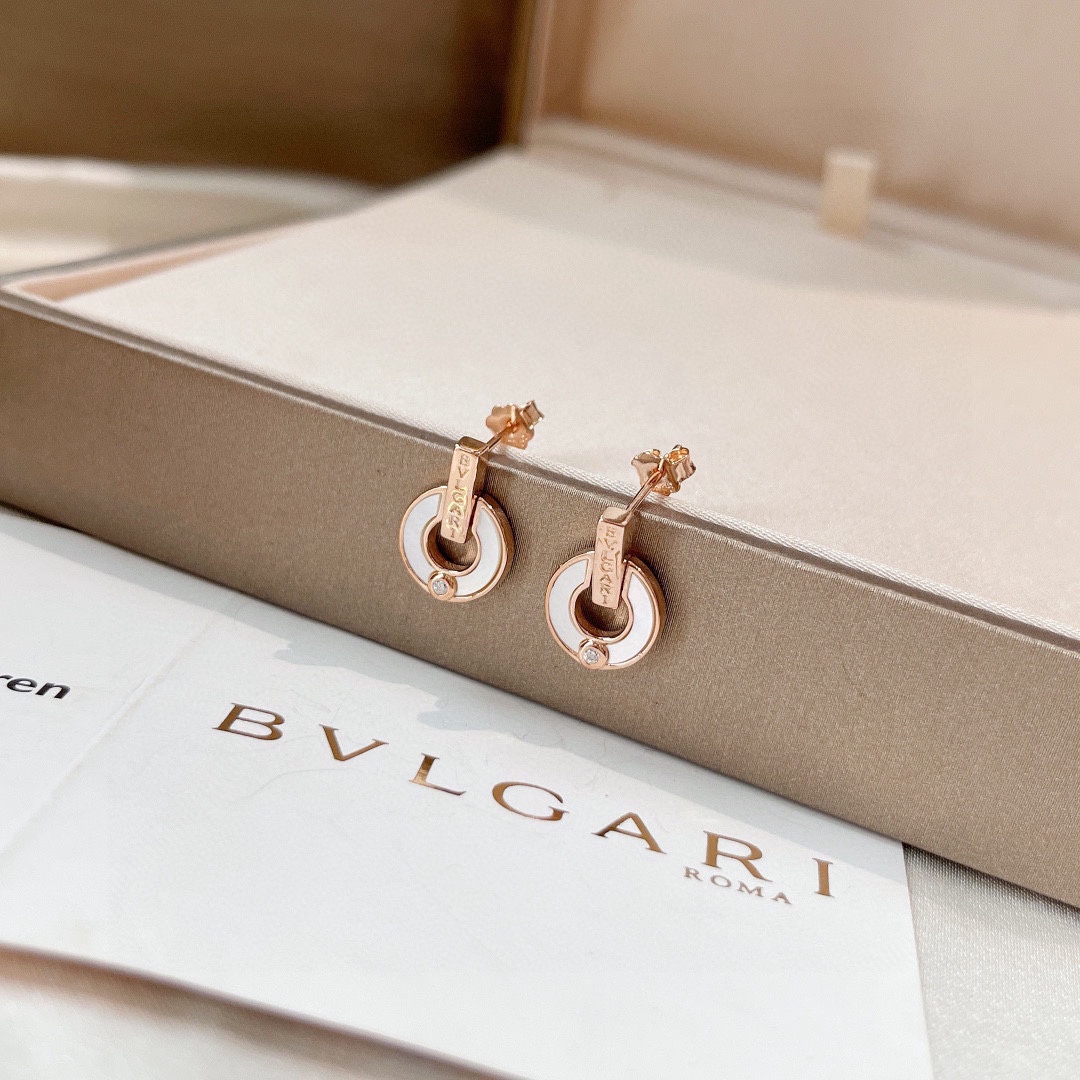 Bvlgari Vendita
 Gioielleria Orecchino Oro Verde Rose rosa Bianco Con diamanti Argento 925