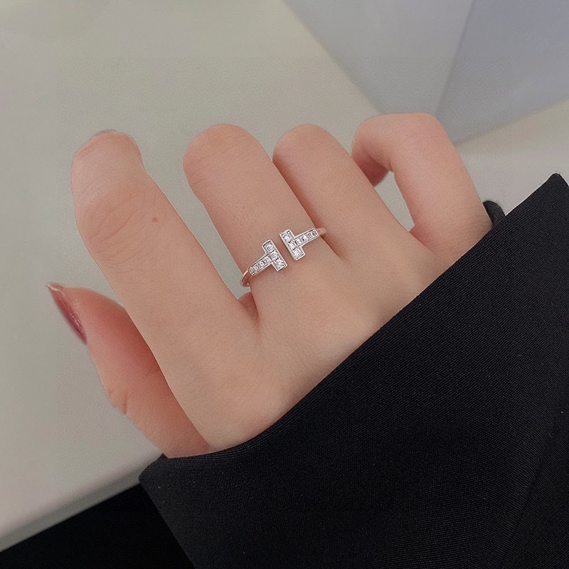NO:106554,Tiff Smiling Double T Tiffany Classic Series Ring Imported Original German 925 Sterling Silver Material Micro Inlay craft 18K Gold Technology, Au750 Electroplating, Original Engraving, Premium Jewelry, Tiffany, Ring, Pure Silver19860909Tiff 笑脸双T 蒂芙尼 经典系列戒指德国进口原版 925纯银材质微镶工艺 18K金工艺,Au750电镀层,原装刻字出爆了,饰品精品,tiffany,ring,pure silver,Jewelry