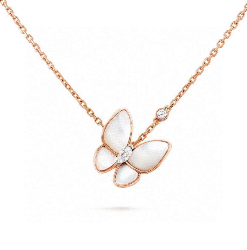 Luxurious Natural Shell Necklace with 18K Gold Plating and Diamond Button - 图片 2