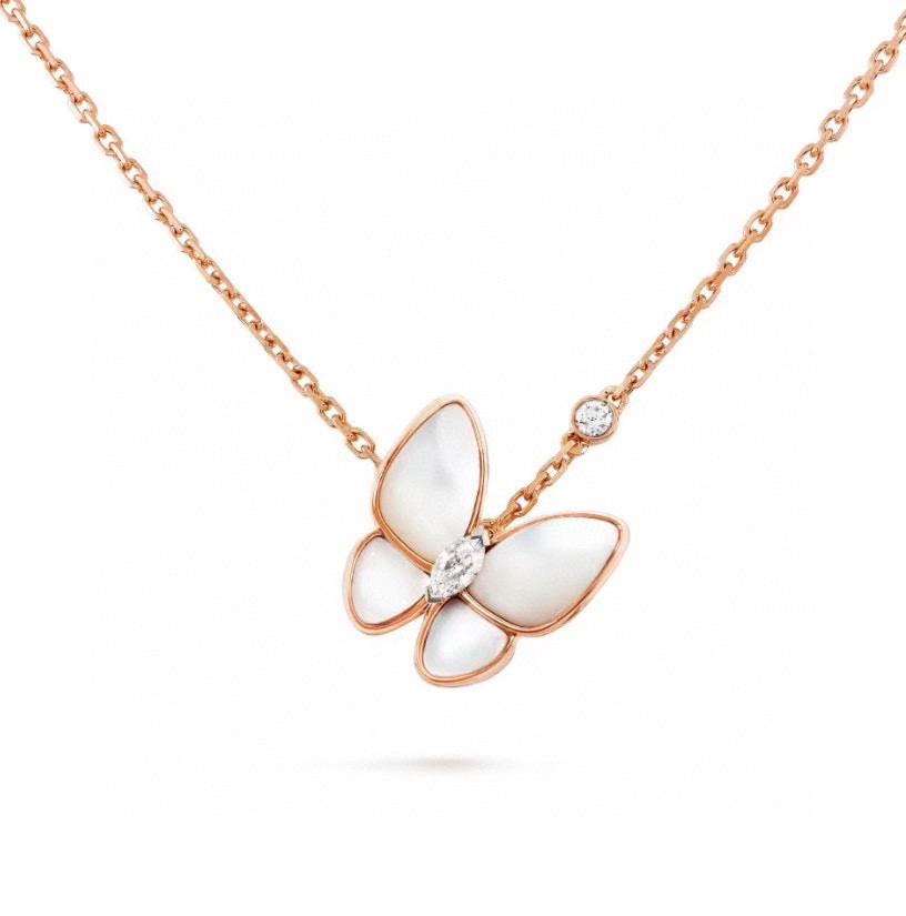 Luxurious Natural Shell Necklace with 18k Gold Plating and Diamond Button - 图片 3