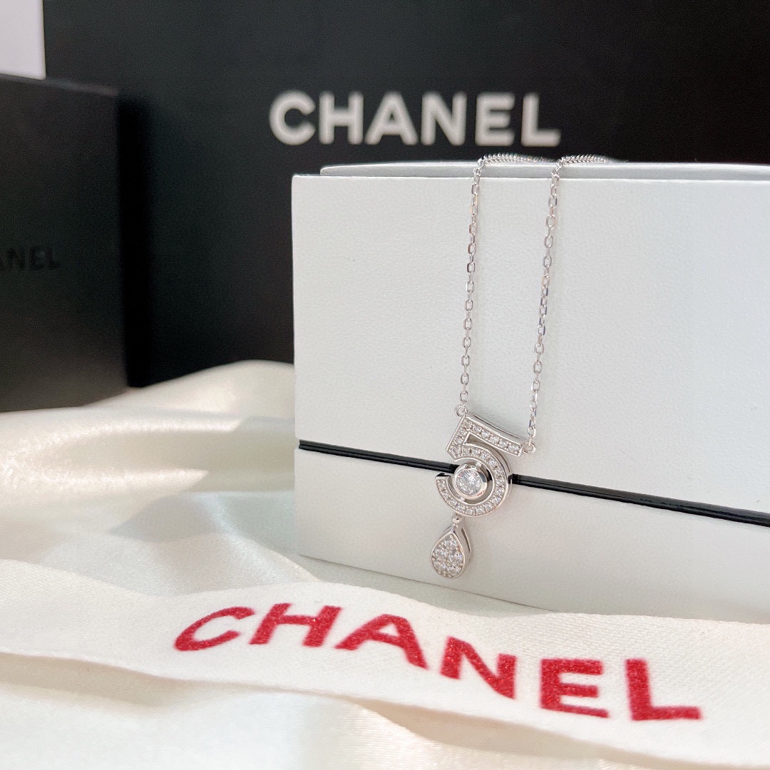 👑系列 专柜🆕打版 小香 CHANEL经典logo 5字 水滴 项链 耳钉 代购级别 一比一定制 S92