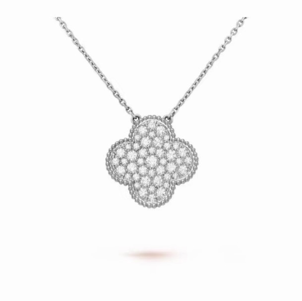 Vanya Family’s New Diamond Necklace: Four Leaves, Large Chains, High Fineness. - 图片 2