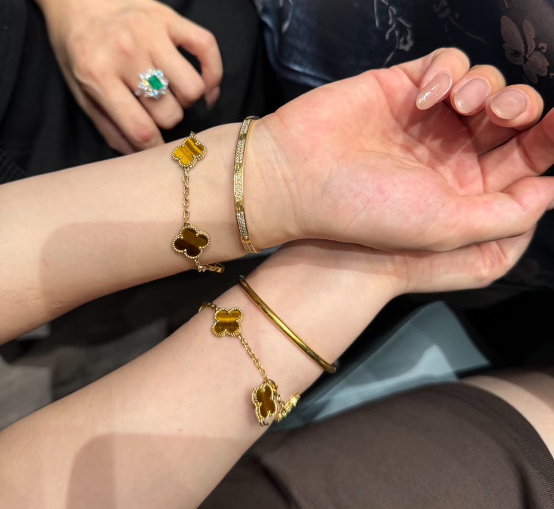 Limited Edition Zhuan Family Bracelet: Stunning Rose Gold and Gold Plating (158) - 图片 8