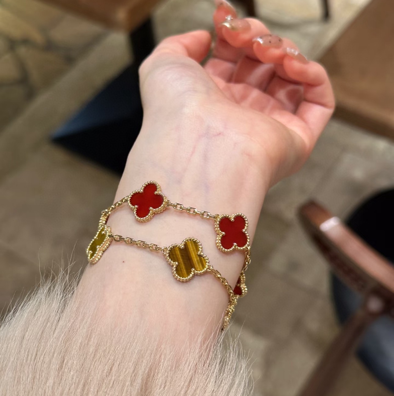 Limited Edition Zhuan Family Bracelet: Stunning Rose Gold and Gold Plating (158) - 图片 6