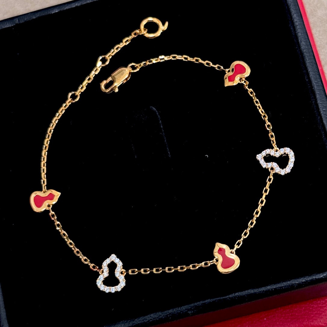 NO:114793,Hot products are released in seconds. Kirin's WULU series. Five gourds, enamel bracelets. The gourds have been the meaning of 