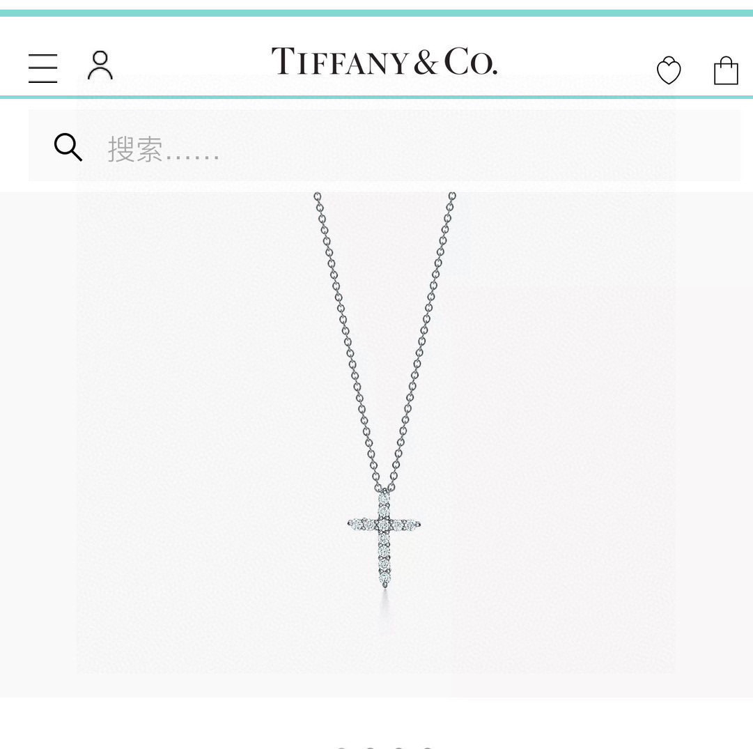 👑T家  叠戴款  小号 十字架 项链✨各路 潮人 网红 时尚 百搭 神器 原单 进口高碳钻 镶嵌而成 