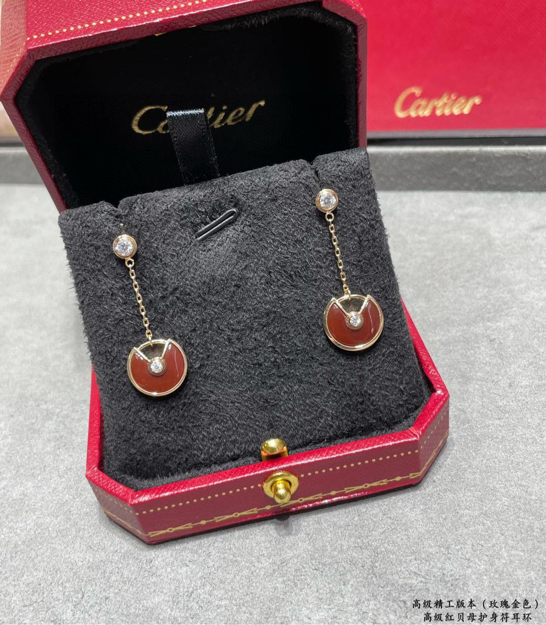 👑卡地亚CNC护身符耳环，Amulette de Cartier珠宝，真金定制最多的一款！以各种不同的守