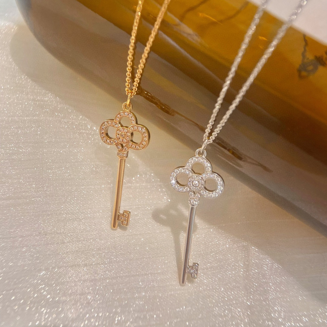 👑【代购级别】Tiffany 蒂芙尼 心冠钥匙原版项链 实心封底采用市场最高版本的进口高碳钻 杨幂同款项