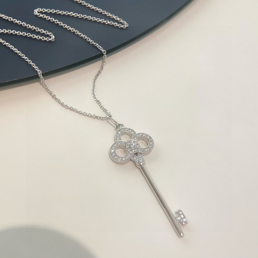 👑【代购级别】Tiffany 蒂芙尼 心冠钥匙原版项链 实心封底采用市场最高版本的进口高碳钻 杨幂同款项
