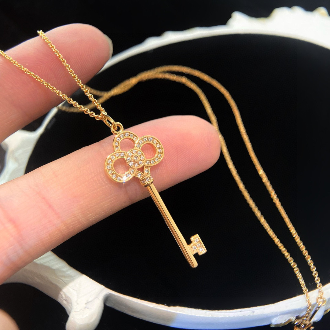 👑【代购级别】Tiffany 蒂芙尼 心冠钥匙原版项链 实心封底采用市场最高版本的进口高碳钻 杨幂同款项