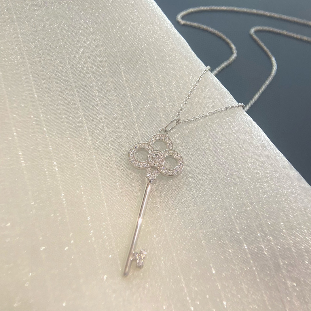 👑【代购级别】Tiffany 蒂芙尼 心冠钥匙原版项链 实心封底采用市场最高版本的进口高碳钻 杨幂同款项