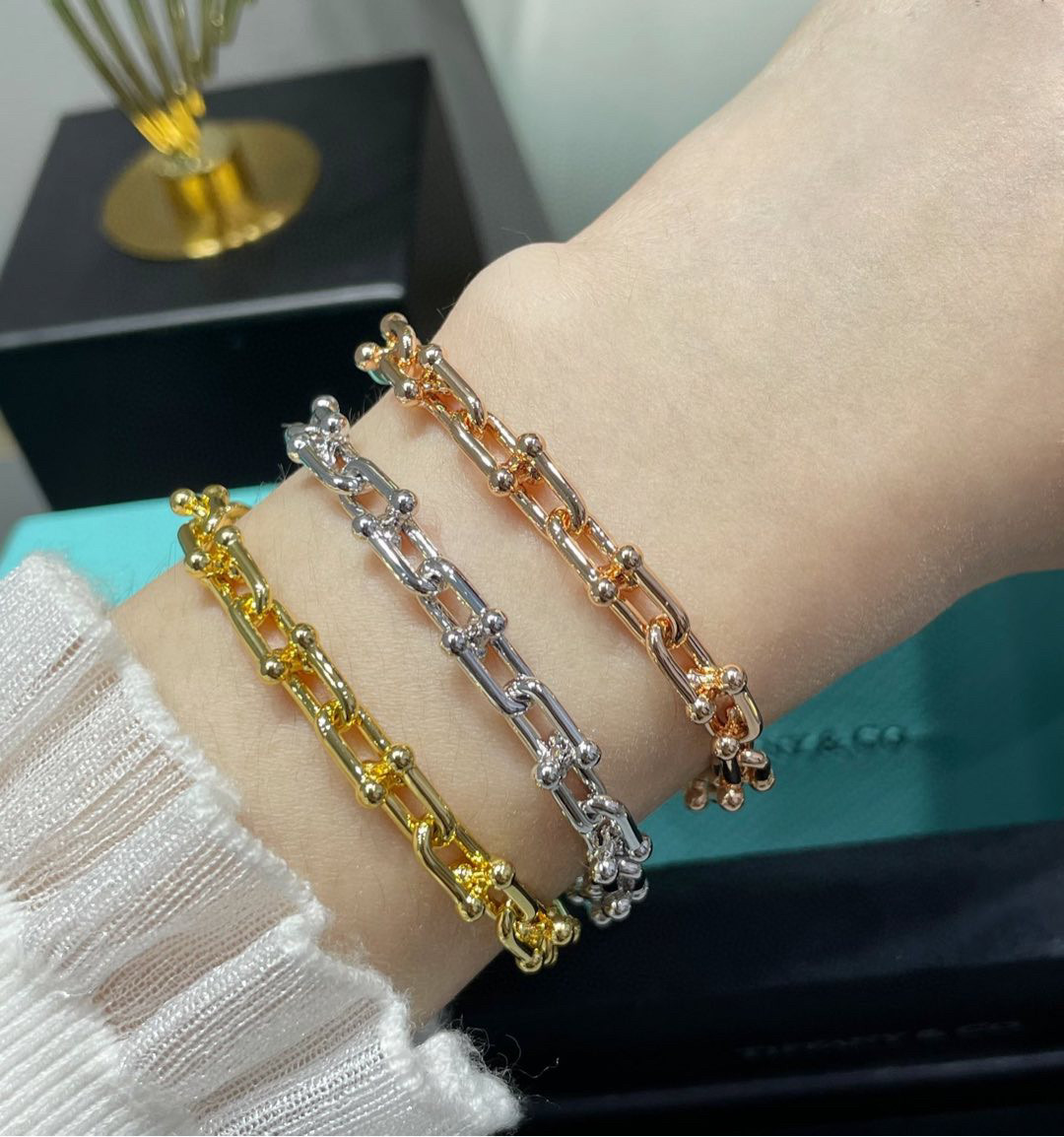 👑Tiffany 蒂芙尼 关节 手链  各大网红博主 TiffanyHardWear火爆开启 U型 关节