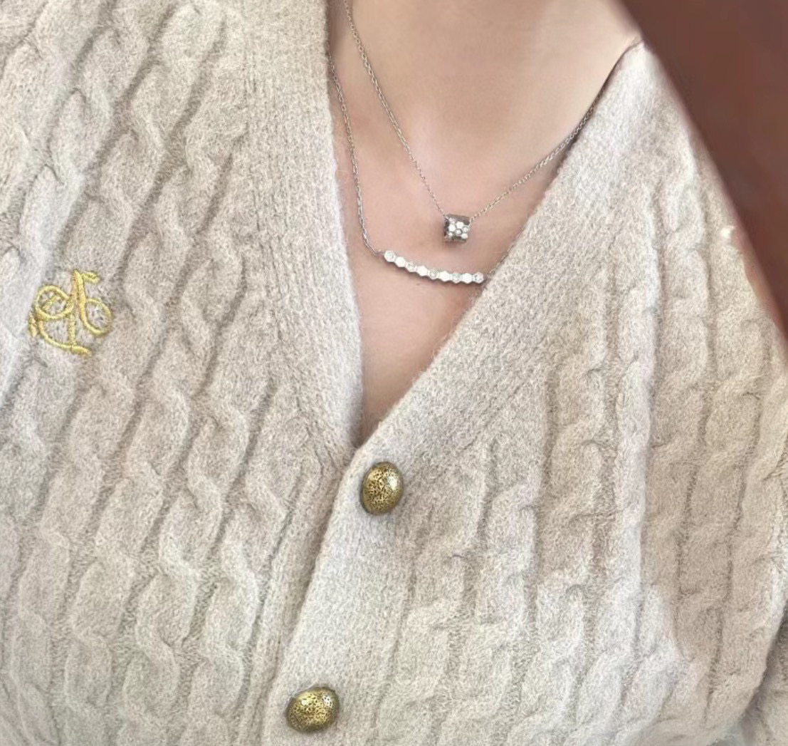👑【代购级别】尚美CHAMUET  波浪 蜂窝 系列 项链 奢侈  高端定制✨沿用尚美蜂窝Bee My 