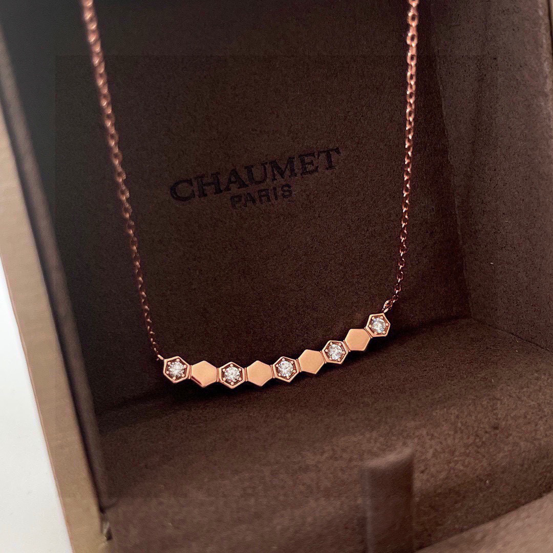 👑【代购级别】尚美CHAMUET  波浪 蜂窝 系列 项链 奢侈  高端定制✨沿用尚美蜂窝Bee My 