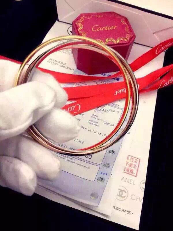NO:378003,Cartier bracelet, three-color cross couple bracelet, Seiko replica high-end original logo, jewelry boutique, cartier, bracelet19860909卡地亚手镯 三色交叉情侣手镯 精工复刻高版本 原版logo,饰品精品,cartier,bracelet,Jewelry