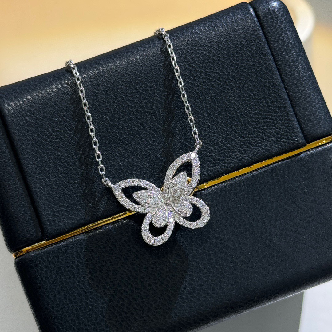 NO:582188,Graff Butterfly Necklace, dancing butterflies, selected materials imported from Germany, non-allergenic, sweet, fresh and girly, boutique jewelry, necklace19860909Graff 格拉芙 蝴蝶项链 翩翩起舞的蝴蝶 精选德国进口材质 不过敏 甜美小清新少女心,饰品精品,necklace,Jewelry