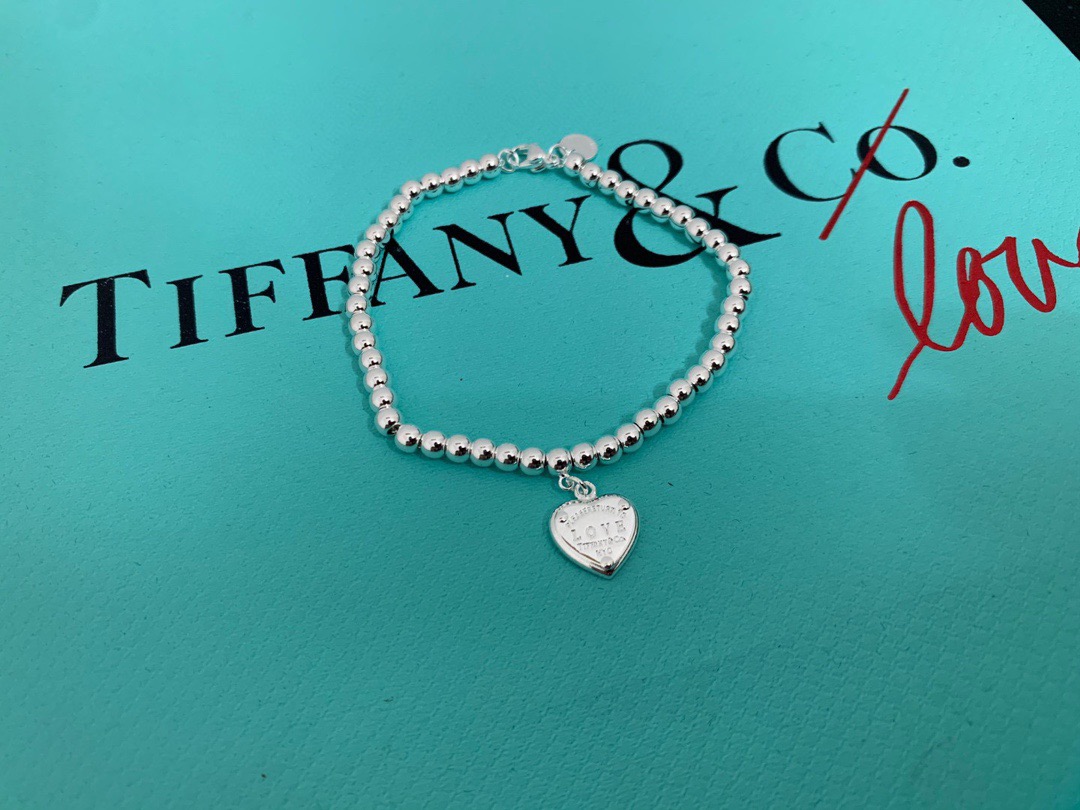 NO:768475,Tiffany Tiffany second generation new love round bead bracelet love selected German imported s925 sterling silver material electroplated thick gold does not fade and is not allergic, jewelry boutique, tiffany, bracelet, pure silver19860909Tiffany 蒂芙尼 二代新款 爱心圆牌珠手链 love 精选德国进口s925纯银材质电镀厚金 不褪色不过敏,饰品精品,tiffany,bracelet,pure silver,Jewelry