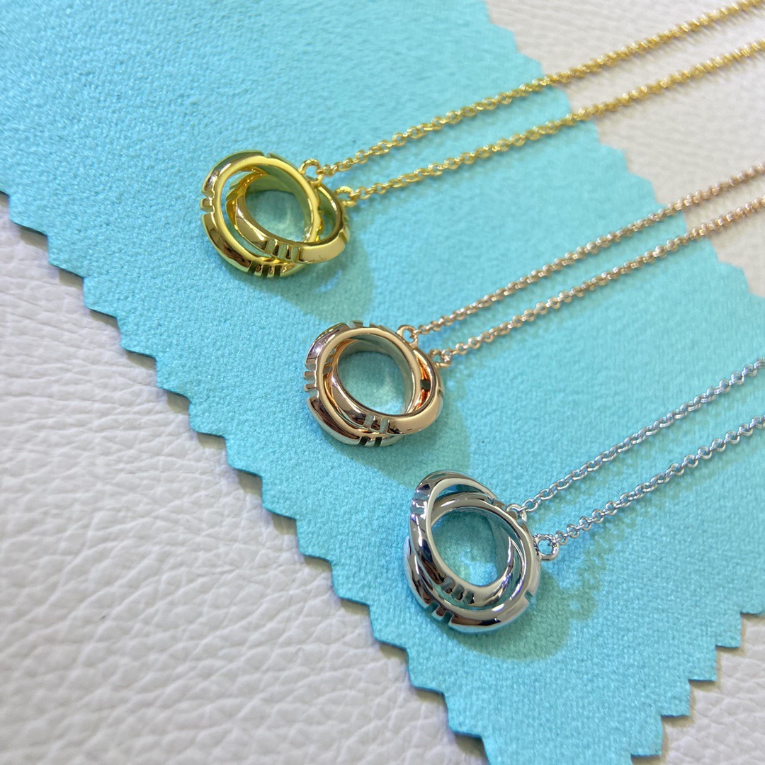 NO:817841,Tiffany necklace new Roman numeral double ring necklace rose gold platinum gold, jewelry boutique, tiffany, necklace, gold19860909蒂芙尼项链 新品罗马数字双环项链 玫瑰金 白金 黄金,饰品精品,tiffany,necklace,gold,Jewelry