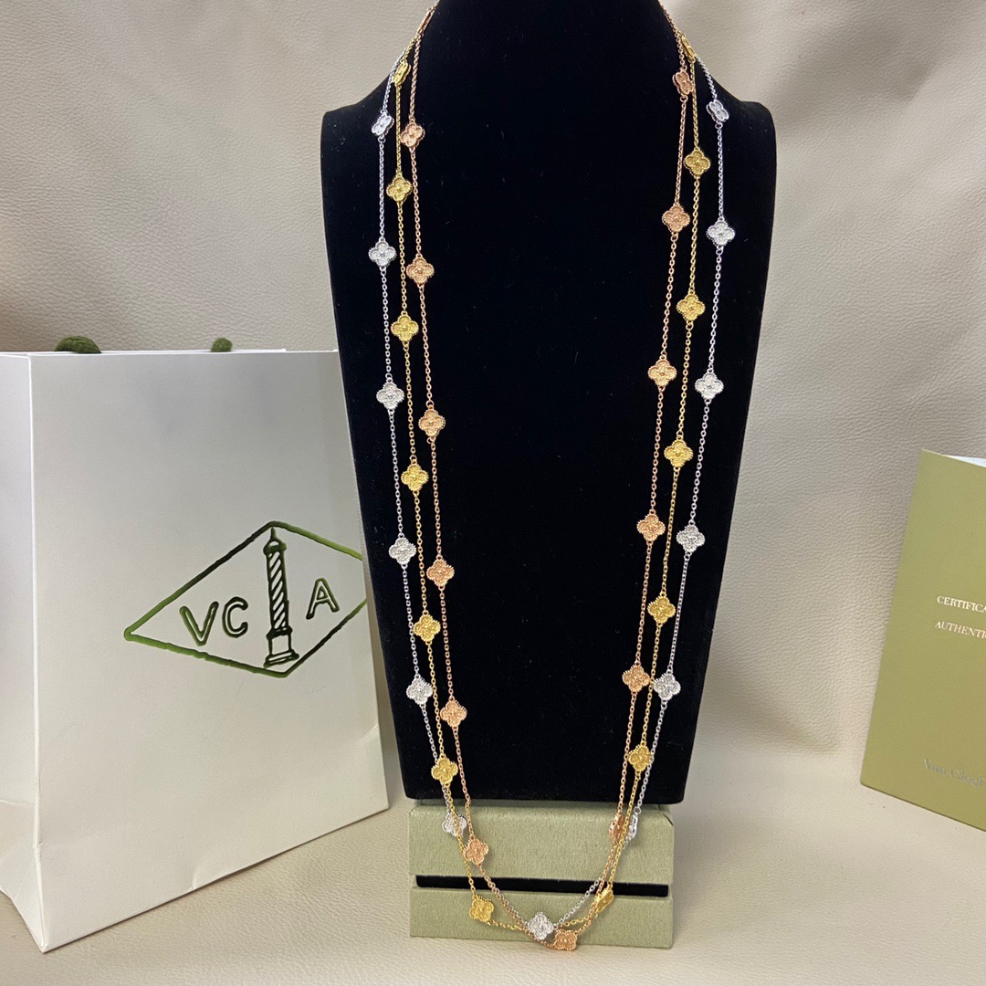 NO:880367,Van Cleef & Arpels necklace new hot stamping mini sixteen flower necklace, fine jewelry, van cleef, necklace19860909梵克雅宝项链 新品烫金迷你十六花项链,饰品精品,van cleef,necklace,Jewelry