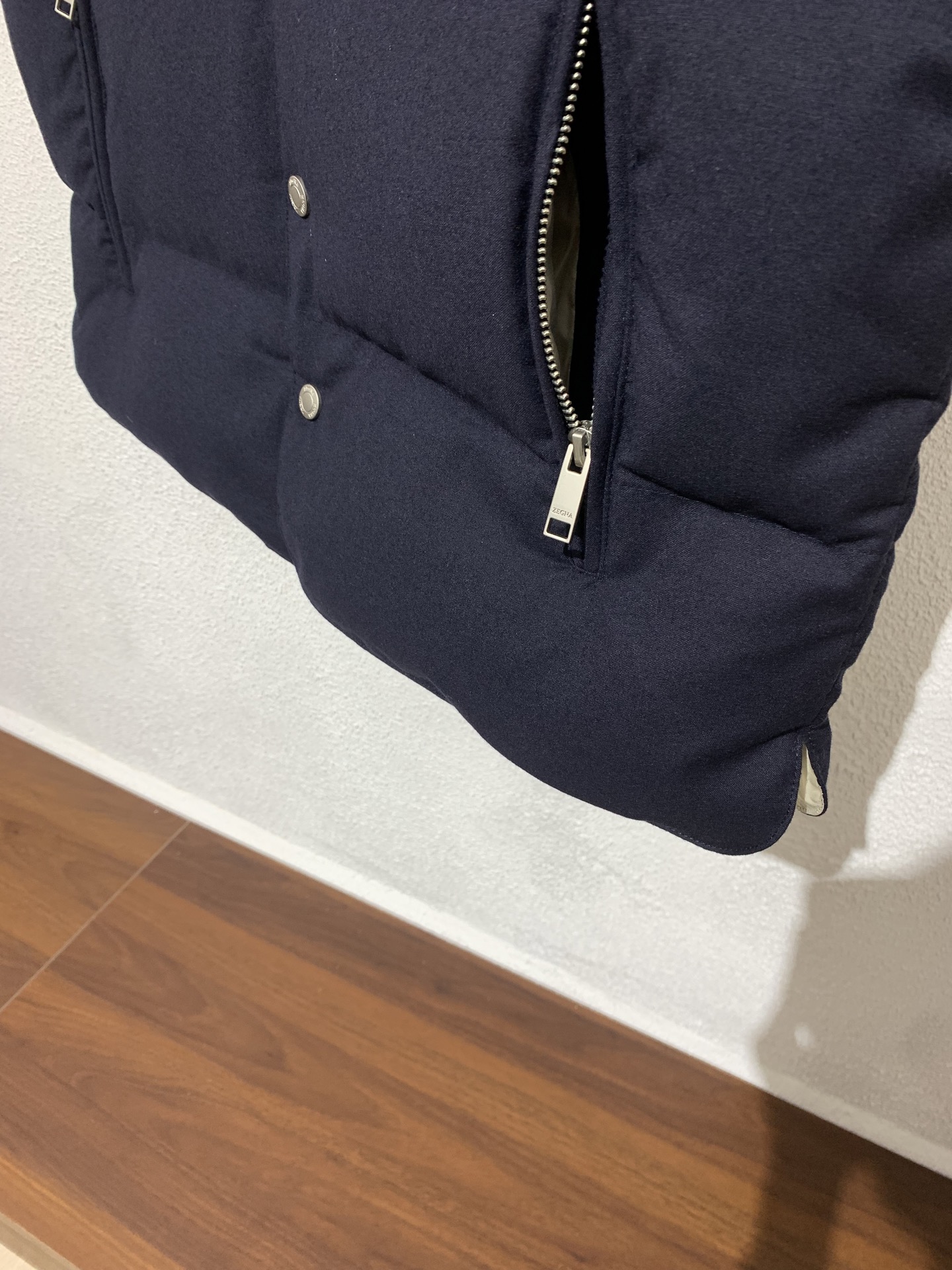 羽绒服 Zz洁尼亚🏠秋冬新款立领羽绒马甲（帽子可拆卸）开模定制五金辅料，羊毛混纺面料，内里填充白鸭绒，简