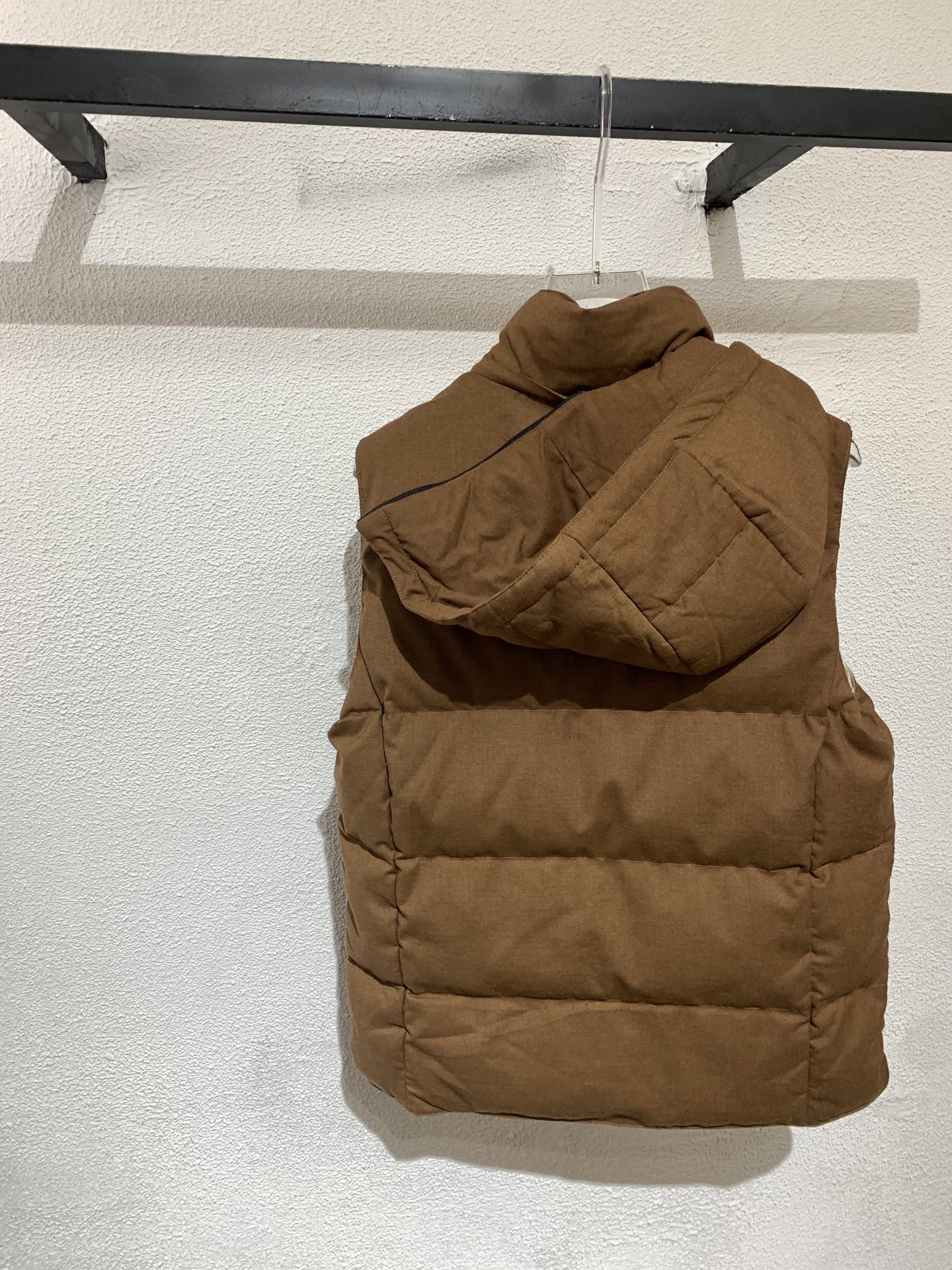 羽绒服 Zz洁尼亚🏠秋冬新款立领羽绒马甲（帽子可拆卸）开模定制五金辅料，羊毛混纺面料，内里填充白鸭绒，简