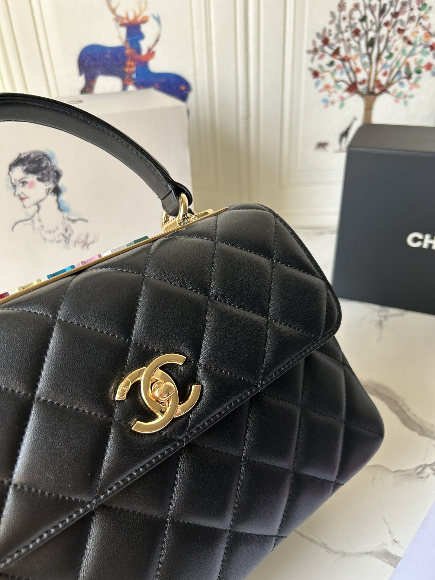 Chanel Luxury Designer Handbag crafted in premium calfskin leather 5