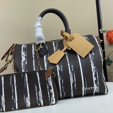 【顶级原单】【Speedy Bandoulière 30 手袋】M28190 黑色(条纹) 以瞩目条纹道出 Pharr 【顶级原单】【Speedy Bandoulière 30 手袋】M28190 黑色(条纹) 以瞩目条纹道出 Pharr